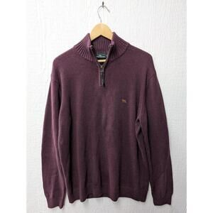 Rodd & Gunn Merrick Bay Knit 1/4 Zip Sweater In Port Australian Cotton Large